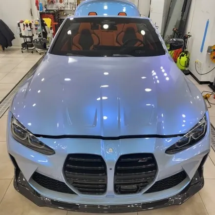 BMW M4 기존 사틴블랙 랩핑 제거 후 오토벨벳 문스톤 그레이 컬러로 전체랩핑 재 시공 해드렸습니다^^ 추가로 커스텀 데칼까지!/ BMW M4 랩핑 전문점 투맨카스킨 / 파주랩핑 / 인천 남동구 논현동