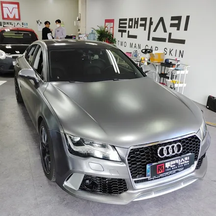 인천랩핑 아우디 a7 루프스킨 작업 포스팅 / 랩핑 제거 후 유광블랙으로 재 랩핑 / a7랩핑 전문점 / 인천랩핑 / 인천 남동구 논현동