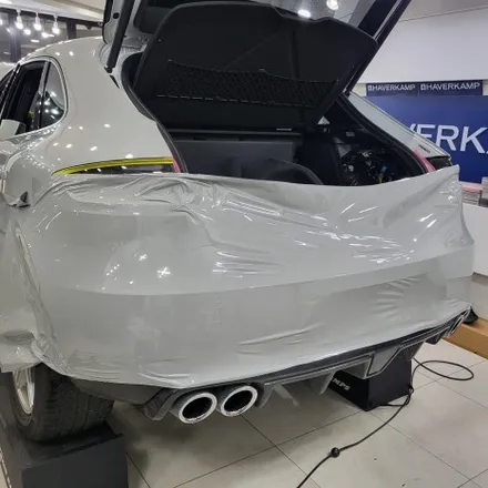 인천 랩핑 포르쉐 마칸s 순정 포르쉐 컬러로 전체랩핑 진행 해드렸습니다! / 포르쉐 순정 컬러 랩핑 AX film - Chalk Gray / 챠크그레이 쵸크그레이 랩핑 / 인천 서구, 부평, 부천