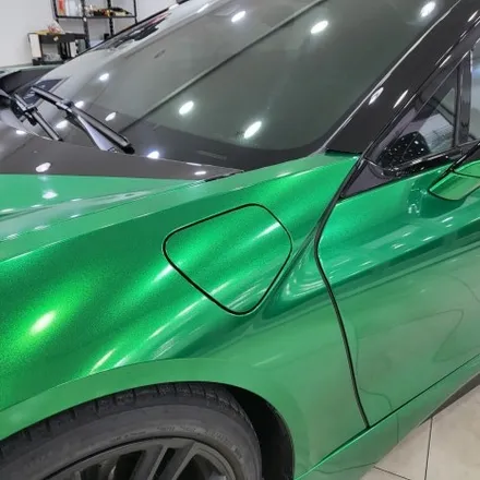 BMW i8 로드스터 퍼스트에디션 전체랩핑 시공 완료 / 에이버리데니슨 글로스 메탈릭 레디오엑티브 / 고급스러운 그린컬러 랩핑 / 인천 미추홀구랩핑 미추홀랩핑 / 투맨카스킨 / 인천 남동구 논현동