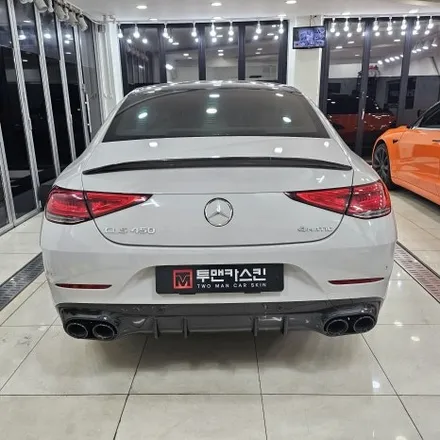 벤츠 CLS450 뒷범퍼·트렁크 사고 복원 랩핑 – 에이버리데니슨 글로스 그레이 필름 시공 / 인천 남동구 논현동