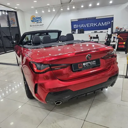 인천 BMW 랩핑 전문 – 420i 컨버터블 EMFEST 소울무빙레드 시공기 / 인천 남동구 논현동