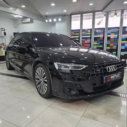 아우디 A8L 55TFSI 전체 크롬죽이기 – 3M2080 유광블랙 시공 / 부천랩핑 / 인천 남동구 논현동