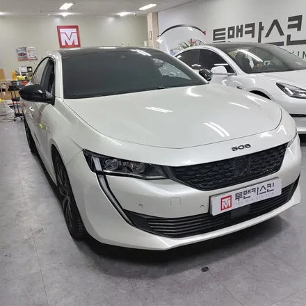인천랩핑 푸조 508 크롬딜리트 엠블럼 이지튠 랩핑 / 실내랩핑 / 푸조508 랩핑전문점 / 청라랩핑 / 인천 남동구 논현동