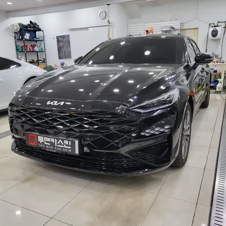 기아 K8 전면부만 크롬죽이기 / 3m2080 유광블랙으로 시공 완료 / 인천랩핑 / 인천 남동구 논현동
