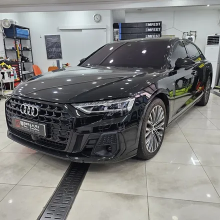 아우디 A8L 55TFSI 전체 크롬죽이기 – 3M2080 유광블랙 시공 / 부천랩핑 / 인천 남동구 논현동