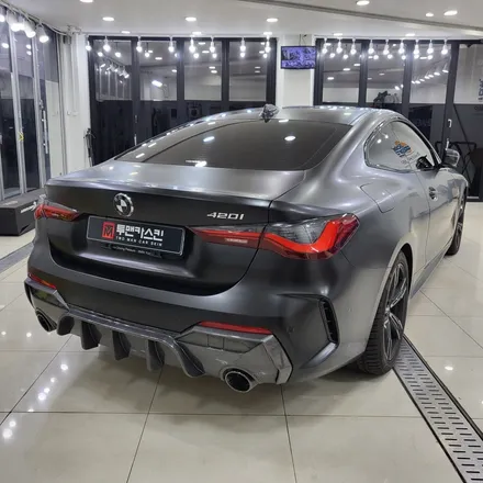 인천랩핑 BMW 420i 사틴블랙 전체랩핑으로 포스 넘치는 차량으로 꾸미기~! / bmw 4시리즈 랩핑 전문점 / 투맨카스킨 / 인천 남동구 논현동