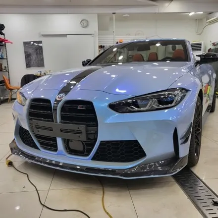 BMW M4 기존 사틴블랙 랩핑 제거 후 오토벨벳 문스톤 그레이 컬러로 전체랩핑 재 시공 해드렸습니다^^ 추가로 커스텀 데칼까지!/ BMW M4 랩핑 전문점 투맨카스킨 / 파주랩핑 / 인천 남동구 논현동