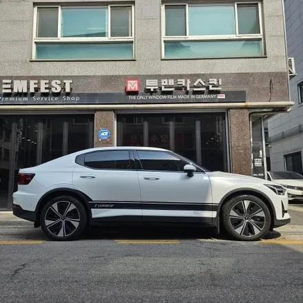 인천랩핑 폴스타2 차량에 어울리는 사이드데칼 시공 / 인천 남동구 논현동