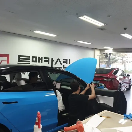 인천랩핑 테슬라 모델3 퍼포먼스 에이버리 라이트블루 전체랩핑 시공기/모델3 랩핑/청라랩핑/테슬라랩핑 / 인천 남동구 논현동