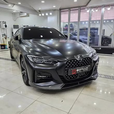BMW 4시리즈 쿠페 뒤휀다 사틴블랙 랩핑 재 시공 / 불가피한 사고로인해 부분랩핑 재시공 해드렸습니다^^ / 부천랩핑 / 인천 남동구 논현동