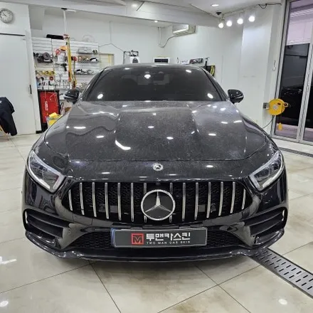 벤츠 CLS450 사틴블랙 전체랩핑 / 라이트 톤다운 작업으로 포스있는 벤츠 CLS 차량으로 만들어 드렸습니다 / 송도랩핑 투맨카스킨 / 인천 남동구 논현동