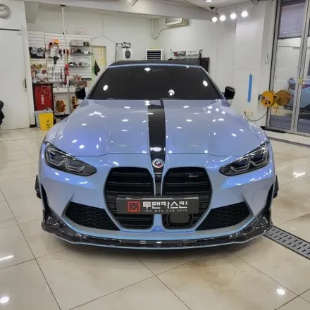 BMW M4 기존 사틴블랙 랩핑 제거 후 오토벨벳 문스톤 그레이 컬러로 전체랩핑 재 시공 해드렸습니다^^ 추가로 커스텀 데칼까지!/ BMW M4 랩핑 전문점 투맨카스킨 / 파주랩핑 / 인천 남동구 논현동