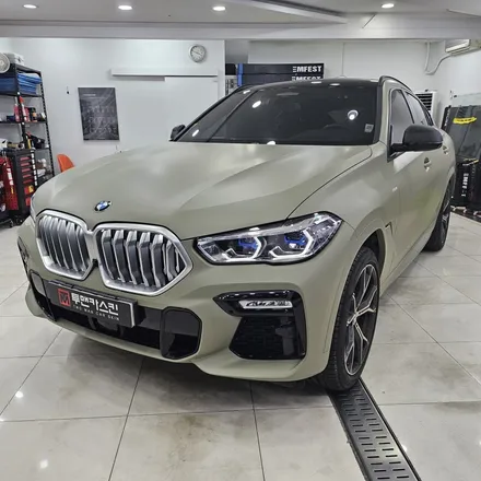 BMW X6 전체랩핑 제거 후 새로운 컬러로 대 변신 완료 / 에이버리데니슨 매트카키그린 / 인천 남동구 논현동