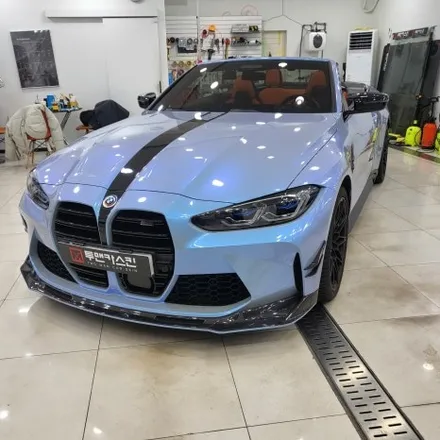BMW M4 기존 사틴블랙 랩핑 제거 후 오토벨벳 문스톤 그레이 컬러로 전체랩핑 재 시공 해드렸습니다^^ 추가로 커스텀 데칼까지!/ BMW M4 랩핑 전문점 투맨카스킨 / 파주랩핑 / 인천 남동구 논현동