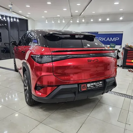 BYD 씨라이언7 전국 1호 투톤 전체랩핑 – 소울무빙레드로 완성된 압도적 존재감 / 인천 남동구 논현동