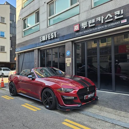 머스탱 컨버터블 레드 바이퍼라인 작업기｜3M 2080 사틴블랙 스트라이프 데칼 시공 – 인천 투맨카스킨 / 인천 남동구 논현동