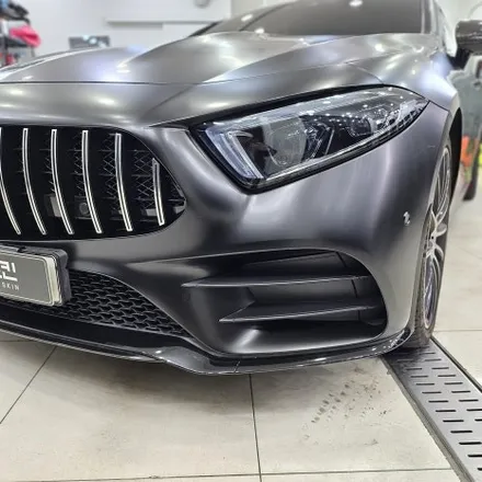 벤츠 CLS450 사틴블랙 전체랩핑 / 라이트 톤다운 작업으로 포스있는 벤츠 CLS 차량으로 만들어 드렸습니다 / 송도랩핑 투맨카스킨 / 인천 남동구 논현동