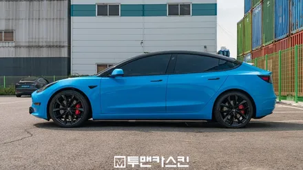 인천랩핑 테슬라 모델3 퍼포먼스 에이버리 라이트블루 전체랩핑 시공기/모델3 랩핑/청라랩핑/테슬라랩핑 / 인천 남동구 논현동