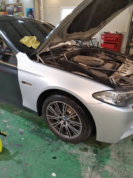 인천 랩핑 BMW 520d f10 사틴블랙 랩핑/bmw 랩핑/사고랩핑 / 인천 남동구 논현동