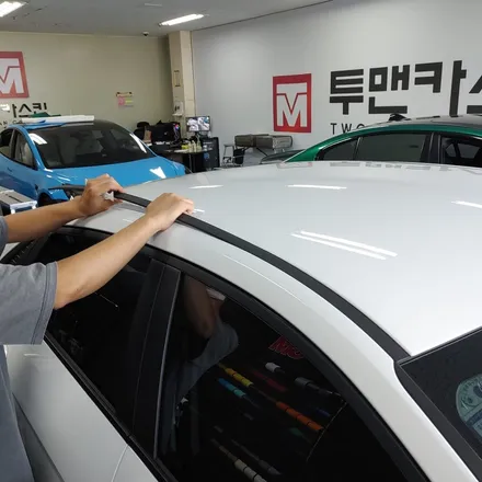 인천랩핑 현대 아반떼 CN7 루프스킨 시공기/신형 아반떼 루프스킨/청라랩핑 / 인천 남동구 논현동