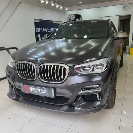 BMW X4 m40d 전체랩핑 잘하는곳 / 오토벨벳 포르쉐GT실버 색으로 전체랩핑 / 랩핑제거 / 인천랩핑 투맨카스킨 / 인천 남동구 논현동