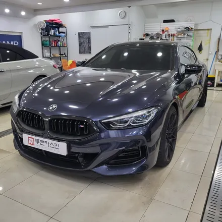 인천랩핑 BMW M850i 그릴랩핑 도어캐치랩핑 / 타 업체에서 시공했지만 제거 후 다시 시공 해드렸습니다 / 3m2080 유광블랙 / 인천 남동구 논현동
