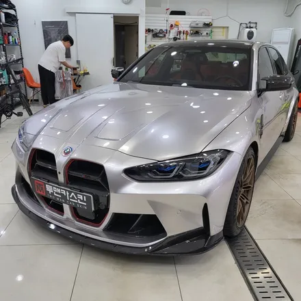 BMW M3 포인트랩핑 / 카본 바디킷에 레드라인 포인트 랩핑 / 3m 드래곤파이어레드 / 인천 남동구 랩핑 / 인천 남동구 논현동