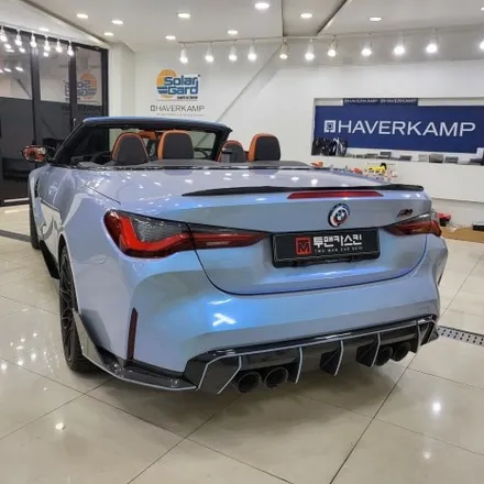 BMW M4 기존 사틴블랙 랩핑 제거 후 오토벨벳 문스톤 그레이 컬러로 전체랩핑 재 시공 해드렸습니다^^ 추가로 커스텀 데칼까지!/ BMW M4 랩핑 전문점 투맨카스킨 / 파주랩핑 / 인천 남동구 논현동
