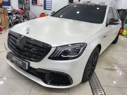 벤츠 S63 amg 전체랩핑 / 고급스러움의 끝 / 사틴화이트펄 랩핑 / satin white pearl / s클래스 랩핑 / 하버캠프 베스트본드 틴팅 / 인천랩핑 / 남동구랩핑 / 인천 서구, 부평, 부천