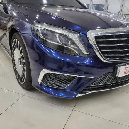 인천랩핑 벤츠 S63 amg 기존랩핑 제거 후 BMW 탄자나이트 컬러로 전체랩핑 진행 / 추가로 부분 실버크롬랩핑으로 고급스럽게 만들어 드렸습니다 / 인천 남동구 논현동