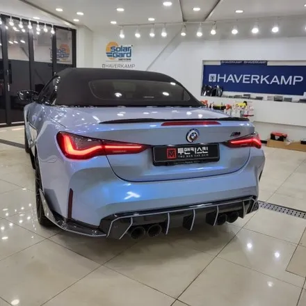 BMW M4 기존 사틴블랙 랩핑 제거 후 오토벨벳 문스톤 그레이 컬러로 전체랩핑 재 시공 해드렸습니다^^ 추가로 커스텀 데칼까지!/ BMW M4 랩핑 전문점 투맨카스킨 / 파주랩핑 / 인천 남동구 논현동
