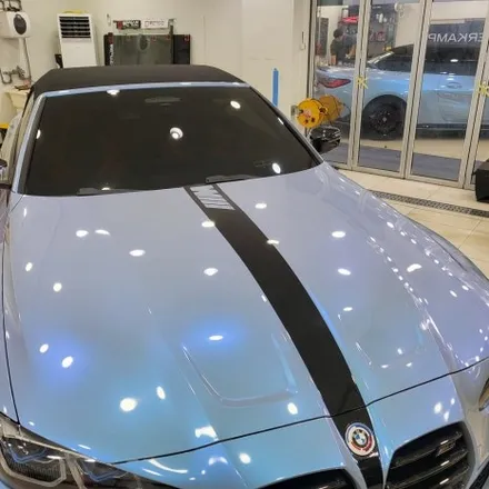 BMW M4 기존 사틴블랙 랩핑 제거 후 오토벨벳 문스톤 그레이 컬러로 전체랩핑 재 시공 해드렸습니다^^ 추가로 커스텀 데칼까지!/ BMW M4 랩핑 전문점 투맨카스킨 / 파주랩핑 / 인천 남동구 논현동