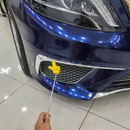 인천랩핑 벤츠 S63 amg 기존랩핑 제거 후 BMW 탄자나이트 컬러로 전체랩핑 진행 / 추가로 부분 실버크롬랩핑으로 고급스럽게 만들어 드렸습니다 / 인천 남동구 논현동