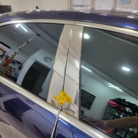 인천랩핑 벤츠 S63 amg 기존랩핑 제거 후 BMW 탄자나이트 컬러로 전체랩핑 진행 / 추가로 부분 실버크롬랩핑으로 고급스럽게 만들어 드렸습니다 / 인천 남동구 논현동