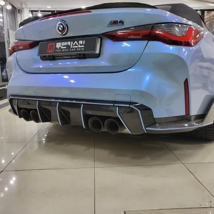 BMW M4 기존 사틴블랙 랩핑 제거 후 오토벨벳 문스톤 그레이 컬러로 전체랩핑 재 시공 해드렸습니다^^ 추가로 커스텀 데칼까지!/ BMW M4 랩핑 전문점 투맨카스킨 / 파주랩핑 / 인천 남동구 논현동
