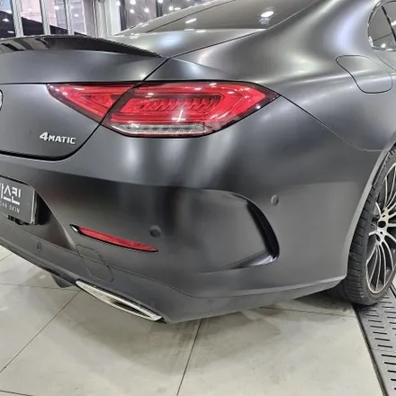 벤츠 CLS450 사틴블랙 전체랩핑 / 라이트 톤다운 작업으로 포스있는 벤츠 CLS 차량으로 만들어 드렸습니다 / 송도랩핑 투맨카스킨 / 인천 남동구 논현동