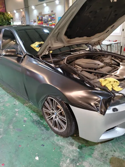 인천 랩핑 BMW 520d f10 사틴블랙 랩핑/bmw 랩핑/사고랩핑 / 인천 남동구 논현동