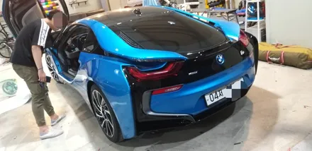 인천랩핑 BMW i8 화이트랩핑 / i8 랩핑 전문점 / 깔끔한 화이트 슈트를 입은 느낌 / 청라랩핑 / 인천 남동구 논현동