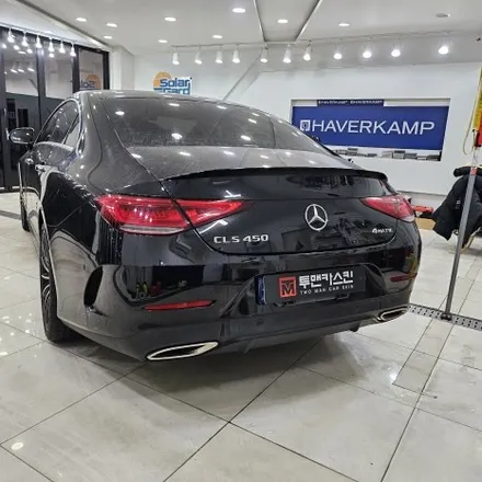 벤츠 CLS450 사틴블랙 전체랩핑 / 라이트 톤다운 작업으로 포스있는 벤츠 CLS 차량으로 만들어 드렸습니다 / 송도랩핑 투맨카스킨 / 인천 남동구 논현동