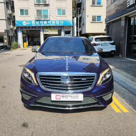 인천랩핑 벤츠 S63 amg 기존랩핑 제거 후 BMW 탄자나이트 컬러로 전체랩핑 진행 / 추가로 부분 실버크롬랩핑으로 고급스럽게 만들어 드렸습니다 / 인천 남동구 논현동