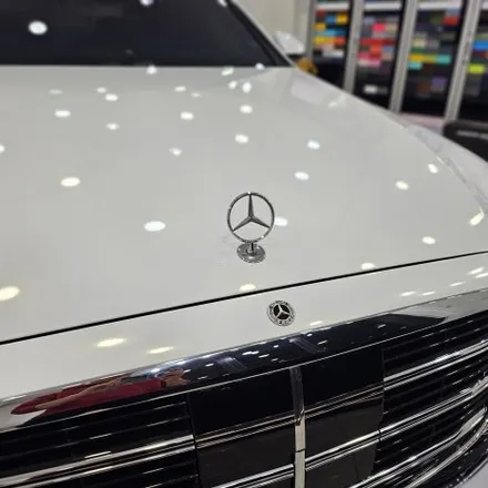 벤츠 S580 전체랩핑 재시공, 사틴화이트펄에서 화이트골드스파클로 완벽 변신 / 인천 남동구 논현동