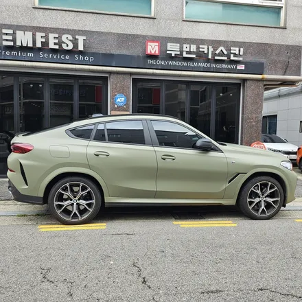 BMW X6 전체랩핑 제거 후 새로운 컬러로 대 변신 완료 / 에이버리데니슨 매트카키그린 / 인천 남동구 논현동