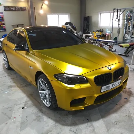 인천 랩핑 BMW 5시리즈 사틴옐로우크롬 전체랩핑/F10 전체랩핑/인천랩핑 / 인천 남동구 논현동
