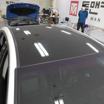 인천 랩핑 sm5 루프스킨 포스팅/에이버리데니슨 블랙유광/청라랩핑/인천랩핑전문점 / 인천 남동구 논현동