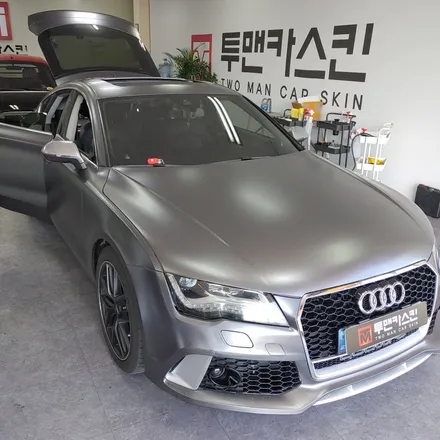 인천랩핑 아우디 a7 루프스킨 작업 포스팅 / 랩핑 제거 후 유광블랙으로 재 랩핑 / a7랩핑 전문점 / 인천랩핑 / 인천 남동구 논현동