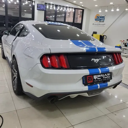 인천 포드 머스탱 스트라이프 데칼 작업 / 머슬카에 데칼 랩핑 작업은 필수죠^^ / 바이퍼라인 / 인천 남동구 논현동