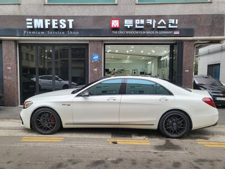 벤츠 S63 amg 전체랩핑 / 고급스러움의 끝 / 사틴화이트펄 랩핑 / satin white pearl / s클래스 랩핑 / 하버캠프 베스트본드 틴팅 / 인천랩핑 / 남동구랩핑 / 인천 서구, 부평, 부천