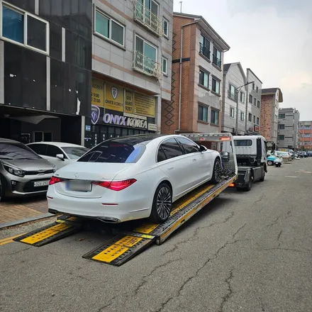 벤츠 S580 전체랩핑 재시공, 사틴화이트펄에서 화이트골드스파클로 완벽 변신 / 인천 남동구 논현동
