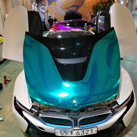 인천 랩핑 BMW i8 민트크롬 전체랩핑/크롬랩핑 / 인천 남동구 논현동